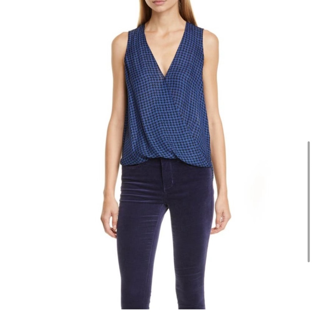 L'AGENCE Mila Draped Sleeveless Silk  Blouse - Picture 5 of 9